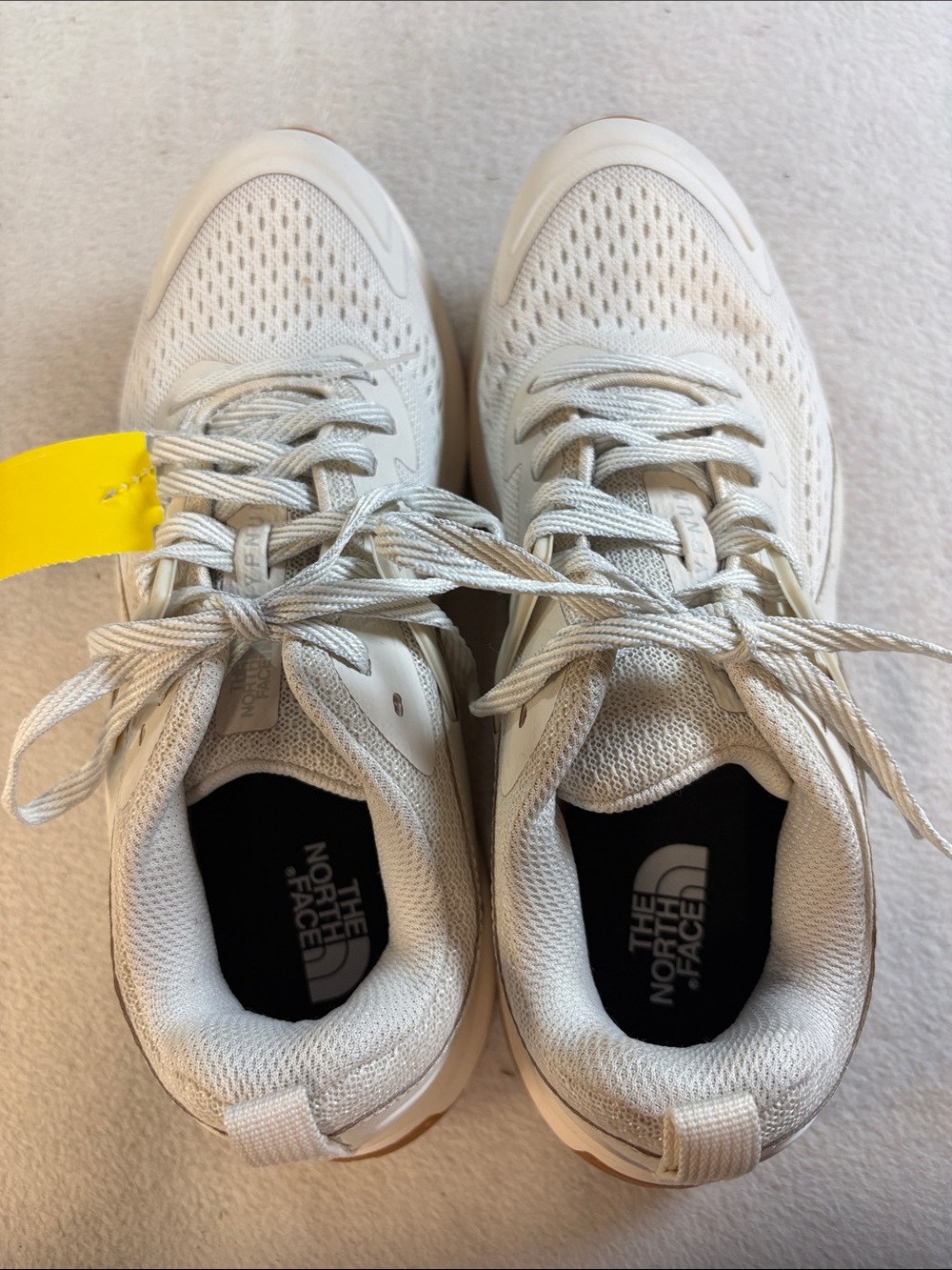 The North Face Cream Lace-Up Athletic Sneakers